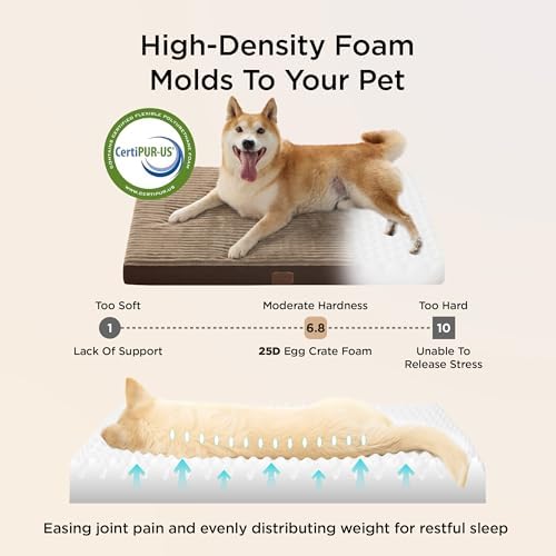 Bedsure ComfyFleece Dog Bed Medium Size Dog with Washable Cover, 29x18 - Image 3