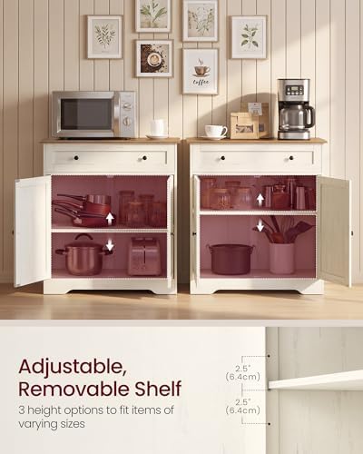 VASAGLE Buffet Cabinet, Sideboard, 2 Doors, 28.4 x 15.8 x 31.5 Inches - Image 4