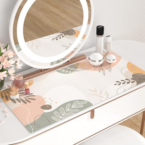 QIYI PU Leather Large Mouse Pad, Waterproof Desk Mat, 31.5" x 15.7", Boho - Image 6