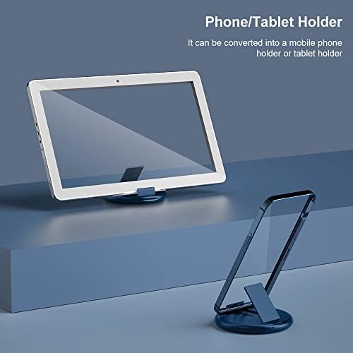 YANZIE USB Adapter Kit, USB C Travel Organizer Case with Phone Stand, Blue - Image 5