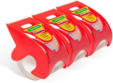 Packing Tape with Dispenser, Noiseless Packaging Tape for Shipping Moving by TAFOMEGA