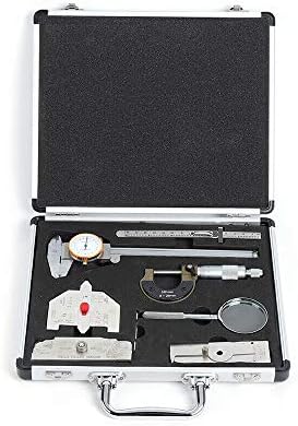 Welding Gauge Tool Inspection Kit, Welding Measure Gauge Tool Set with Briefcase Pacakge, Welding Inspection Ruler Set with Fillet Weld Gage, Micrometer in Metric, Sliding Clip Depth Gauge, Calliper by LOYALHEARTD