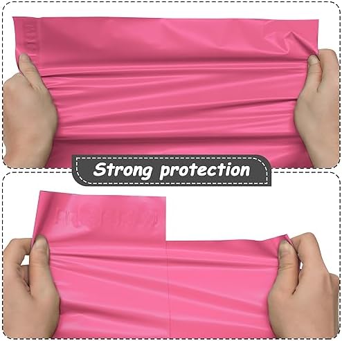 JinRuiKJ Poly Mailers 10x13 Inch, 100 Pcs Shipping Bags, Pink - Image 4
