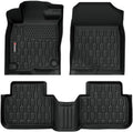 Floor Mats Compatible with Honda Civic 2022-2025 2026 (Fits Rear Seats with or Without USB Ports) | for Acura Integra 2023-2025, All Weather TPE Floor Liners, Custom Fit Car mats, 1st & 2nd Row, Black by AUTOBULL