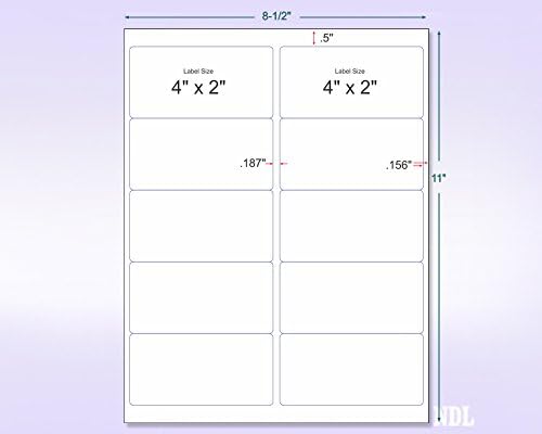 8-1/2 x 11" Neon Color High Light Fluorescent Labels - Image 2