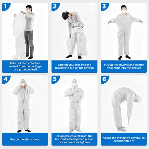 Disposable Hazmat Suit Coveralls 10/30PACK - Image 7