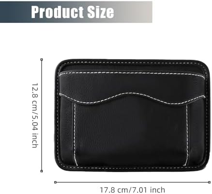 Car Seat Side Pocket Organizer, Small Car Storage Bag, Black - Image 2