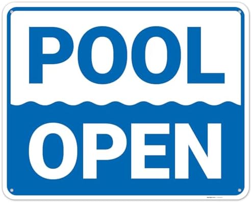 Pool Open Sign, by SigoSigns