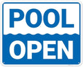 Pool Open Sign, by SigoSigns