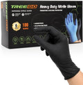 TREEGO Black Nitrile Disposable Gloves, Small, 6 Mil, 100 Count by Treego