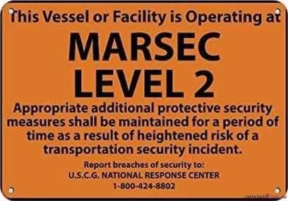 New Warning Metal Tin Signs Notice Security Measures For Access Control Maritime Signs Street Sign 20 x 30 cm / 8 x 12 inches (height x length) by Eletina