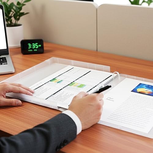 UniKeep 3 Ring View Binder - Binder Case is Fully Enclosed - Available in White, Clear, or Black and in Different Spine Sizes (Pack of 3, Clear, 1.5 Inch) - Image 7