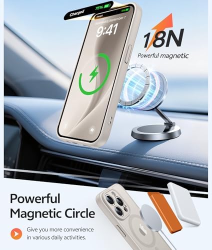 FNTCASE for iPhone 14 Pro Max Case, Fit for Magsafe, Glass Screen Protector - Image 3