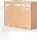 2" x 9" Zip Bags, 12000 Pack, 2 Mil, Reclosable for Incense Necklaces, GPI by GPI