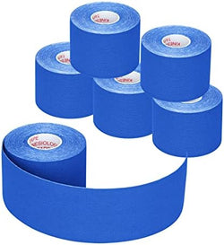 Kinesiology Tape Athletic Tape Sport Tape, Lychee Supports & Protects Muscles, Waterproof and Latex Free, Breathable Elastic for Sport Activity, No Precut (Dark Blue, 6 Rolls) by Lychee
