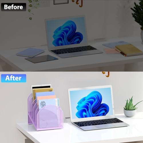 gianotter Desktop File Organizer with 5 Compartments - Image 2