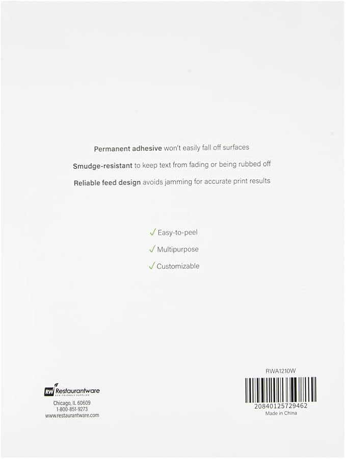 Restaurantware Label Tek 2.6 x 1 Inch Packaging Stickers 750 Premium Shipping - Image 7
