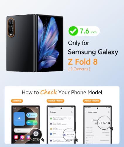 FNTCASE for Samsung Galaxy Z Fold 8 Case, Fit for Magsafe, Hinge Protection - Image 2