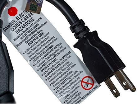 Cablelera Power Cord Extension and Splitter, NEMA 5-15P to NEMA 5-15R x 2, 16 AWG, 13A, 125V (ZWACPQAG-14) Black - Image 4