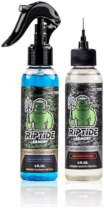 Riptide Armory Advanced Gun Cleaner & CLP+ Graphene 2 Step Kit - Clean, Lube, Protect Long-Lasting Formula - Nano Coat Technology - Veteran Founded & Formulated by Former US Navy Seal by Riptide