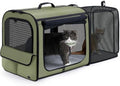 Dog Car Carrier Light Weight,Expandable,Foldable Dog Carrier, Green by pecute