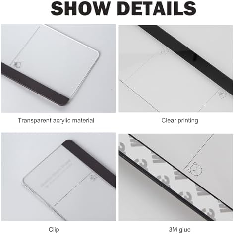 Office Desk Accessories 2pcs Multifunction Computer Monitor Memo Board - Transparent Computer Side Panel Memo Creative Monitor Side Panel Suitable for Office Home Desktop - Image 3