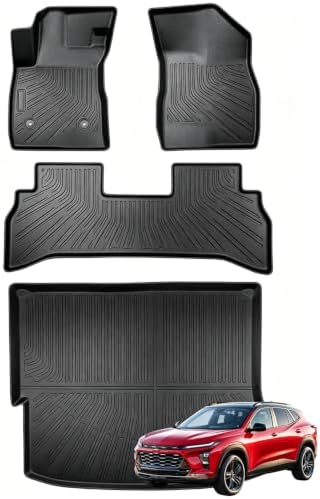 Joruoo-All Weather Floor Mats for 2024 2025 2026 Chevy Trax LS/1RS/LT/2RS/ACTIV & Buick Envista/Preferred/Sport Touring/Avenir All Weather TPE Custom Fit Floor Liners Car Mats & Trunk Mats Full Set by JORUOOServeyouwellalltheway
