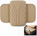 Car Center Console Cover, Leather Car Armrest Cover with 2 × Storage Bags, Waterproof Auto Arm Rest Covers Pad, Universal Console Covers for Storage Box Protector for Vehicle SUV Truck (Beige) by Unknown