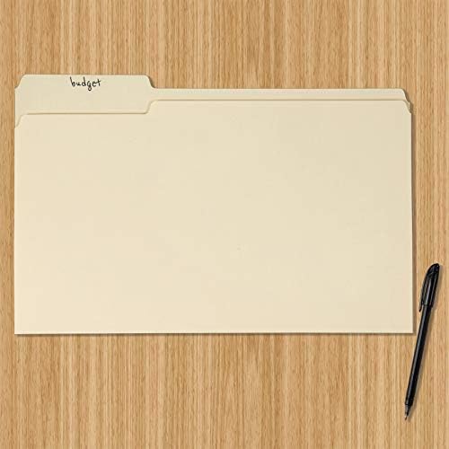 Amazon Basics Sturdy Manila File Folders, 1/3 Tabs in Assorted Positions for Filing and Easy Labeling, Legal Size, 8.5 x 14 inch, 200-Pack - Image 5