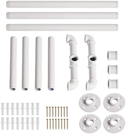 IBUYKE 50" Industrial Pipe Clothes Rack Wall Mounted, 2 Pack, TYJ002W-2 - Image 7