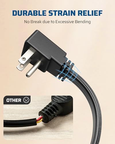 DEWENWILS 1 Ft Extension Cord with 3-Prong Flat Plug, 14/3, 3-Pack, Black - Image 6