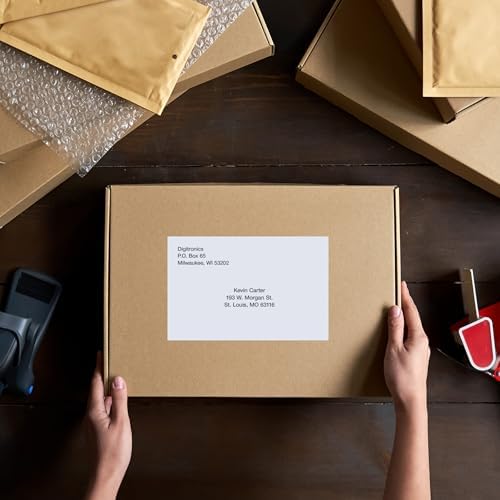 Redi-Tag 5.5" x 8.5" Shipping Labels, 200 per Pack, White, Laser & Inkjet Half Sheet Printer Labels, Self-Adhesive, Permanent Stick, Smudge-Resistant, Perfect for Shipping, Mailing, and Warehouse Use - Image 4