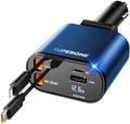 [Upgraded] SUPERONE Retractable Car Charger 4 in 1 Fast Phone Charger by SUPERONE