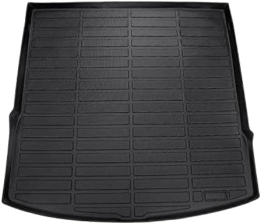 Cartist Cargo Liner Compatible with 2020-2023 2024 Volkswagen VW Atlas Cross Sport (5 Passenger Models Only) All Weather Rear Trunk Mat Waterproof Black TPE by cartist