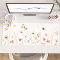 Faux Leather Large Mouse Pad, Office Desk Mat, 31.5"x11.8", Butterflies by ColorfulStar