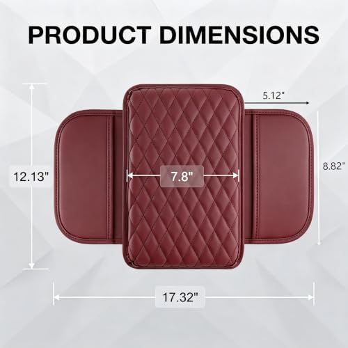 Center Console Cover, Car Armrest Pad 12.6"x7.9" with Storage Bags - Image 2