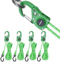 Ayaport Rope Tie Down Ratchet with Carabiner Clip 1/4" x 12', 4pcs by Ayaport