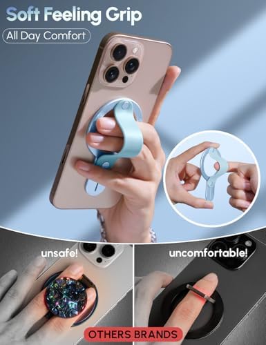 GripMate for MagSafe Phone Grip for iPhone, Slim Magnetic Phone Ring Holder - Image 3
