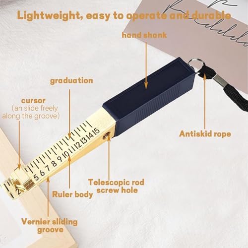Door Gap Measuring Tool, 1-15mm Fire Door Gap Gauge Checker Tool Engineering Ruler,Vernier Feeler Gauges for House Engineering Inspection Flatness Measuring 0.5mm - Image 7