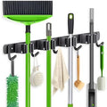ZONGOOL Wall Mount Broom Holder 4 Racks 5 Hooks Metal Tool Organizer Black by ZONGOOLHouseware