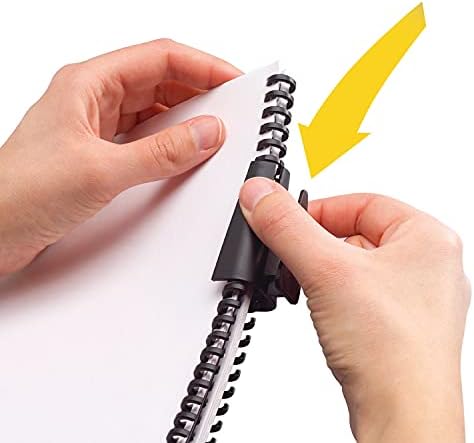 Swingline GBC 2515662 ProClick Easy Edit Spines, 5/16-Inch Diameter, 45 Sheet Capacity, Black, 25/Pack - Image 2