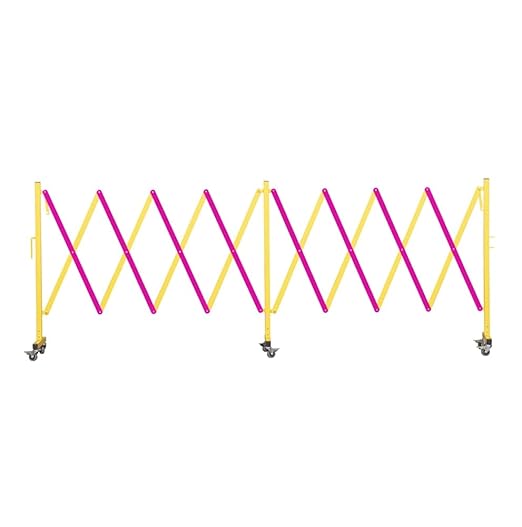 Trafford Industrial Expandable Metal Barricade, 16 Feet, Mobile Safety Barrier by Crowd+Control+Warehouse