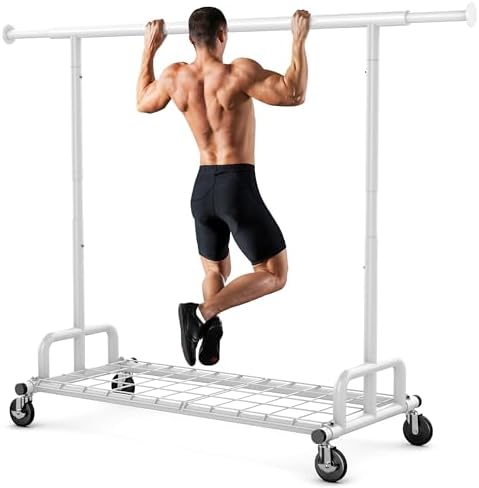 HOKEEPER Clothes Rack Collapsible Clothing Rack Capacity 525LBS White by HOKEEPER