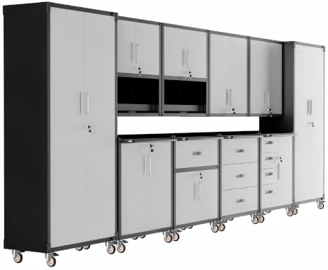 10-Piece Garage Storage Cabinets System Heavy Duty Workshop Set by FLIXELIO