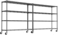 76.77" H Storage Shelves 1500LBS Metal Shelving Unit with Wheels, Adjustable Garage Shelving Heavy Duty Wire Rack with Liners for Pantry Warehouse Commercial, 48" W x 18" D x 76.77" H, 2 PCS by RackBro