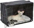 MidWest Homes for Pets Double Door iCrate Starter Kit, 30-inch Dog Crate Bundle for Medium Breeds, Includes Cage, Pet Bed, 2 Bowls and Privacy Cover by MidWestHomesForPets