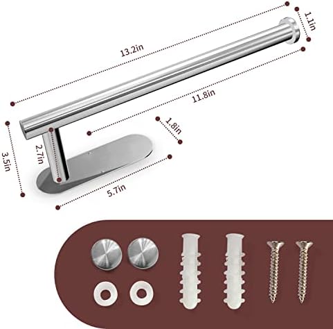 DEKAVA Paper Towel Holder Under Cabinet Wall Mount for Kitchen Paper Towel - Image 5