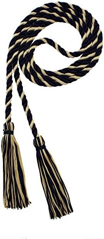 Tassel Depot Graduation Honor Cord - Navy/Old Gold - Every School Color Available - Made In Usa by TasselDepot