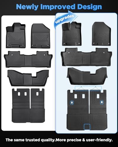 Floor Mats & Cargo Liner for Honda Pilot 2016-2022 Only 8 Seats Accessories - Image 5