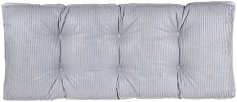 Klear Vu The Gripper Non-Slip Tufted Bench Cushion for Indoor Furniture, Assembled in USA, Entryway Storage, Bay Window, Corner Nook or Piano Seat, 33 Inches, Solid Gray - Image 4